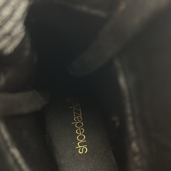 SHOEDAZZLE BLACK LACE UP HEELED BOOTS IN SIZE 7 - Picture 9 of 9